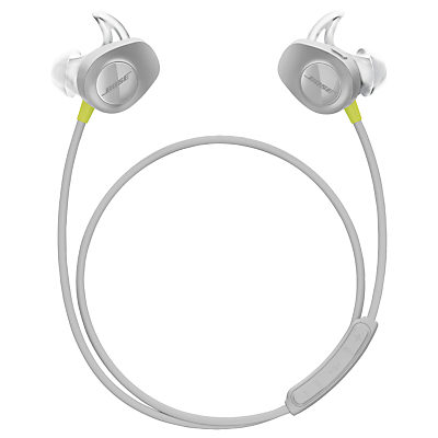 Bose® SoundSport™ Sweat & Weather-Resistant Wireless In-Ear Headphones With Bluetooth/NFC, 3-Button In-Line Remote and Carry Case Citron